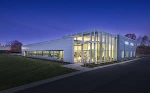 Bader Leather exterior view night