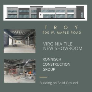 Illustration and pictures of Virgina Tile general contracting by Ronnisch