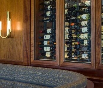 Barton Hills Country Club booth and wine rack